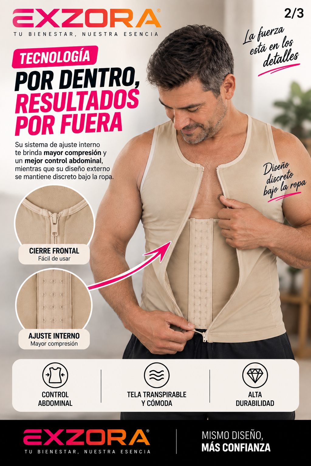 CHALECO FAJA MOLDEADORA HOMBRE Dropi cup